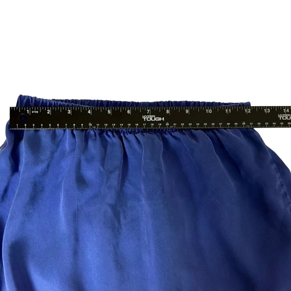 Russ Berens Malibu USA 2 Piece Set XS Blue Excellent Vintage Ruffle Tencel